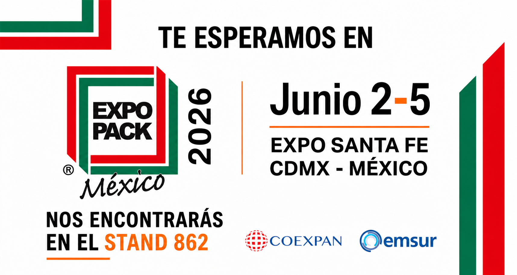 Coexpan y Emsur en EXPO PACK México 2026 presentando innovaciones de packaging