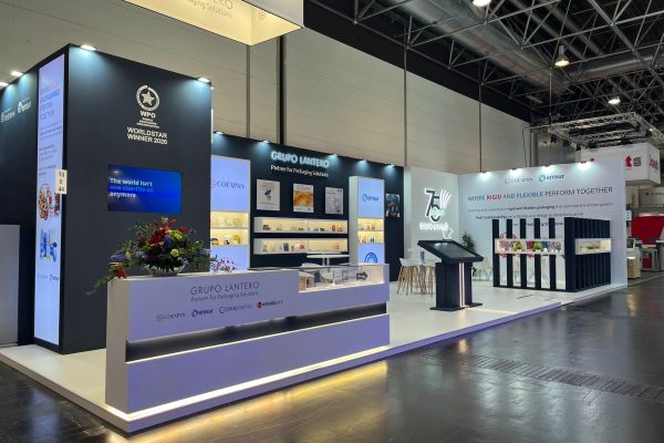 Stand de Grupo Lantero en Interpack 2026 con innovaciones de packaging sostenible